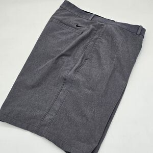 Nike Flat Front Shorts Stretch Waist Men's 40 Gray Golf Walking